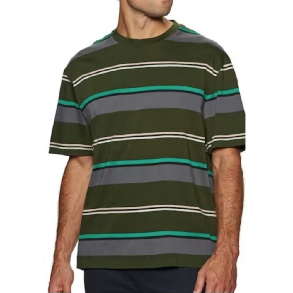 TED BAKER STRIPED COTTON SHORT SLEEVE T-SHIRT